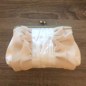Blush Chiffon & Satin Clutch
